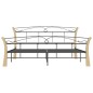 vidaXL Bett Schwarz Metall 180x200 cm vidaXL Bett Schwarz Metall 180x200 cm