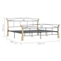 vidaXL Bett Schwarz Metall 180x200 cm vidaXL Bett Schwarz Metall 180x200 cm