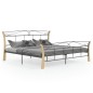 vidaXL Bett Schwarz Metall 200x200 cm vidaXL Bett Schwarz Metall 200x200 cm