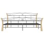 vidaXL Bett Schwarz Metall 200x200 cm vidaXL Bett Schwarz Metall 200x200 cm