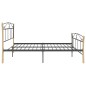 vidaXL Bett Schwarz Metall 200x200 cm vidaXL Bett Schwarz Metall 200x200 cm