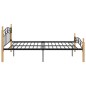vidaXL Massivholzbett Schwarz Metall und Eiche 160x200 cm vidaXL Massivholzbett Schwarz Metall und Eiche 160x200 cm