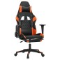 vidaXL Gaming-Stuhl mit Massage & Fußstütze Schwarz Orange Kunstleder vidaXL Gaming-Stuhl mit Massage & Fußstütze Schwarz Orange Kunstleder
