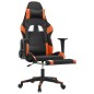 vidaXL Gaming-Stuhl mit Massage & Fußstütze Schwarz Orange Kunstleder vidaXL Gaming-Stuhl mit Massage & Fußstütze Schwarz Orange Kunstleder