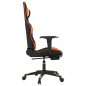 vidaXL Gaming-Stuhl mit Massage & Fußstütze Schwarz Orange Kunstleder vidaXL Gaming-Stuhl mit Massage & Fußstütze Schwarz Orange Kunstleder