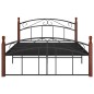 vidaXL Massivholzbett Schwarz Metall und Eiche 140x200 cm vidaXL Massivholzbett Schwarz Metall und Eiche 140x200 cm