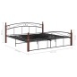 vidaXL Massivholzbett Schwarz Metall und Eiche 180x200 cm vidaXL Massivholzbett Schwarz Metall und Eiche 180x200 cm