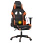 vidaXL Gaming-Stuhl mit Massage & Fußstütze Schwarz Orange Kunstleder vidaXL Gaming-Stuhl mit Massage & Fußstütze Schwarz Orange Kunstleder