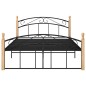 vidaXL Massivholzbett Schwarz Metall und Eiche 140x200 cm vidaXL Massivholzbett Schwarz Metall und Eiche 140x200 cm