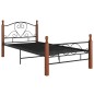 vidaXL Bettgestell Schwarz Metall 90x200 cm vidaXL Bettgestell Schwarz Metall 90x200 cm