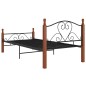 vidaXL Bettgestell Schwarz Metall 90x200 cm vidaXL Bettgestell Schwarz Metall 90x200 cm
