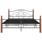 vidaXL Bettgestell Schwarz Metall 160x200 cm