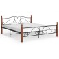 vidaXL Bettgestell Schwarz Metall 180x200 cm vidaXL Bettgestell Schwarz Metall 180x200 cm