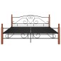 vidaXL Bettgestell Schwarz Metall 180x200 cm vidaXL Bettgestell Schwarz Metall 180x200 cm