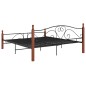 vidaXL Bettgestell Schwarz Metall 180x200 cm vidaXL Bettgestell Schwarz Metall 180x200 cm