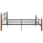 vidaXL Bettgestell Schwarz Metall 200x200 cm vidaXL Bettgestell Schwarz Metall 200x200 cm
