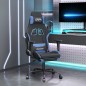 vidaXL Gaming-Stuhl mit Massage & Fußstütze Schwarz und Blau Stoff vidaXL Gaming-Stuhl mit Massage & Fußstütze Schwarz und Blau Stoff