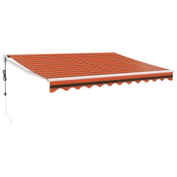 vidaXL Elektrische Markise mit Kurbel Orange und Braun 3,5x2,5 m