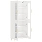 Highboard Hochglanz-Weiß 69,5x34x180 cm Holzwerkstoff Highboard Hochglanz-Weiß 69,5x34x180 cm Holzwerkstoff