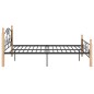 vidaXL Bettgestell Schwarz Metall 120x200 cm vidaXL Bettgestell Schwarz Metall 120x200 cm