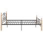 vidaXL Bettgestell Schwarz Metall 140x200 cm vidaXL Bettgestell Schwarz Metall 140x200 cm
