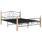 vidaXL Bettgestell Schwarz Metall 160x200 cm vidaXL Bettgestell Schwarz Metall 160x200 cm