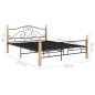 vidaXL Bettgestell Schwarz Metall 160x200 cm vidaXL Bettgestell Schwarz Metall 160x200 cm