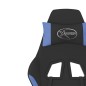 vidaXL Gaming-Stuhl mit Massage & Fußstütze Schwarz und Blau Stoff vidaXL Gaming-Stuhl mit Massage & Fußstütze Schwarz und Blau Stoff
