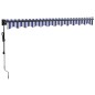 vidaXL Elektrische Markise mit Kurbel Blau und Weiß 3x2,5 m vidaXL Elektrische Markise mit Kurbel Blau und Weiß 3x2,5 m