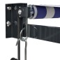 vidaXL Elektrische Markise mit Kurbel Blau und Weiß 3x2,5 m vidaXL Elektrische Markise mit Kurbel Blau und Weiß 3x2,5 m