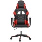 Gaming-Stuhl mit Massagefunktion Schwarz und Rot Kunstleder Gaming-Stuhl mit Massagefunktion Schwarz und Rot Kunstleder