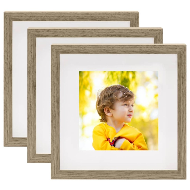 vidaXL 3D-Box-Bilderrahmen 3Stk. Dunkles Holz 28x28cm für 20x20cm Bild vidaXL 3D-Box-Bilderrahmen 3Stk. Dunkles Holz 28x28cm für 20x20cm Bild