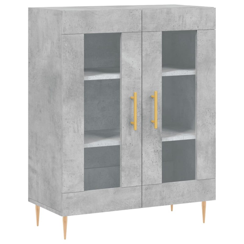 Highboard Betongrau 69,5x34x180 cm Holzwerkstoff Highboard Betongrau 69,5x34x180 cm Holzwerkstoff