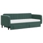 vidaXL Tagesbett Ausziehbar mit Schubladen Dunkelgrün 90x200 cm Samt vidaXL Tagesbett Ausziehbar mit Schubladen Dunkelgrün 90x200 cm Samt