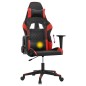 Gaming-Stuhl mit Massagefunktion Schwarz und Rot Kunstleder Gaming-Stuhl mit Massagefunktion Schwarz und Rot Kunstleder