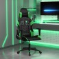 Gaming-Stuhl mit Massagefunktion Schwarz und Grün Kunstleder Gaming-Stuhl mit Massagefunktion Schwarz und Grün Kunstleder