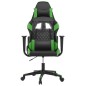 Gaming-Stuhl mit Massagefunktion Schwarz und Grün Kunstleder Gaming-Stuhl mit Massagefunktion Schwarz und Grün Kunstleder