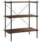 vidaXL Regal mit 3 Böden Schwarz und Dunkles Holz 80x40x92 cm vidaXL Regal mit 3 Böden Schwarz und Dunkles Holz 80x40x92 cm