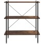 vidaXL Regal mit 3 Böden Schwarz und Dunkles Holz 80x40x92 cm vidaXL Regal mit 3 Böden Schwarz und Dunkles Holz 80x40x92 cm