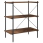 vidaXL Regal mit 3 Böden Schwarz und Dunkles Holz 80x40x92 cm vidaXL Regal mit 3 Böden Schwarz und Dunkles Holz 80x40x92 cm
