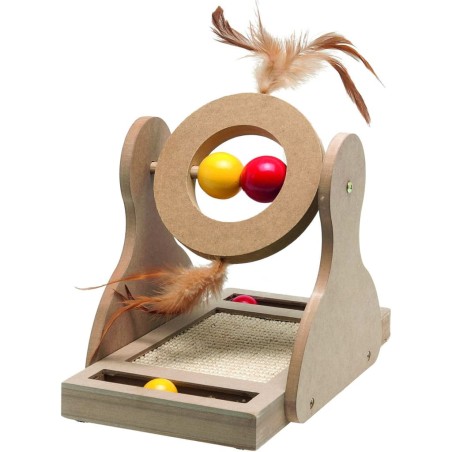 FLAMINGO Kratzspielzeug für Katzen Holz