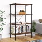vidaXL Regal mit 4 Böden Schwarz und Dunkles Holz 80x40x130 cm