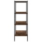 vidaXL Regal mit 4 Böden Schwarz und Dunkles Holz 80x40x130 cm