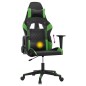 Gaming-Stuhl mit Massagefunktion Schwarz und Grün Kunstleder Gaming-Stuhl mit Massagefunktion Schwarz und Grün Kunstleder