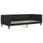 vidaXL Tagesbett Ausziehbar mit Matratzen Schwarz 100x200 cm Samt vidaXL Tagesbett Ausziehbar mit Matratzen Schwarz 100x200 cm Samt