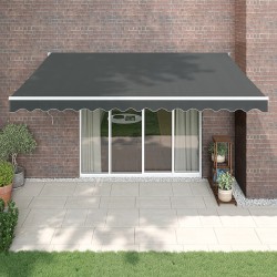 vidaXL Elektrische Markise mit Kurbel Anthrazit 4x3 m