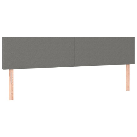 vidaXL Kopfteile 2 Stk. Dunkelgrau 80x5x78/88 cm Stoff