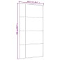 vidaXL Schiebetür ESG Glas und Aluminium mattiert 102,5x205 cm Schwarz vidaXL Schiebetür ESG Glas und Aluminium mattiert 102,5x205 cm Schwarz