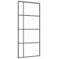 vidaXL Schiebetür ESG-Glas und Aluminium 90x205 cm Schwarz vidaXL Schiebetür ESG-Glas und Aluminium 90x205 cm Schwarz
