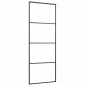 vidaXL Schiebetür ESG-Glas und Aluminium mattiert 76x205 cm Schwarz vidaXL Schiebetür ESG-Glas und Aluminium mattiert 76x205 cm Schwarz